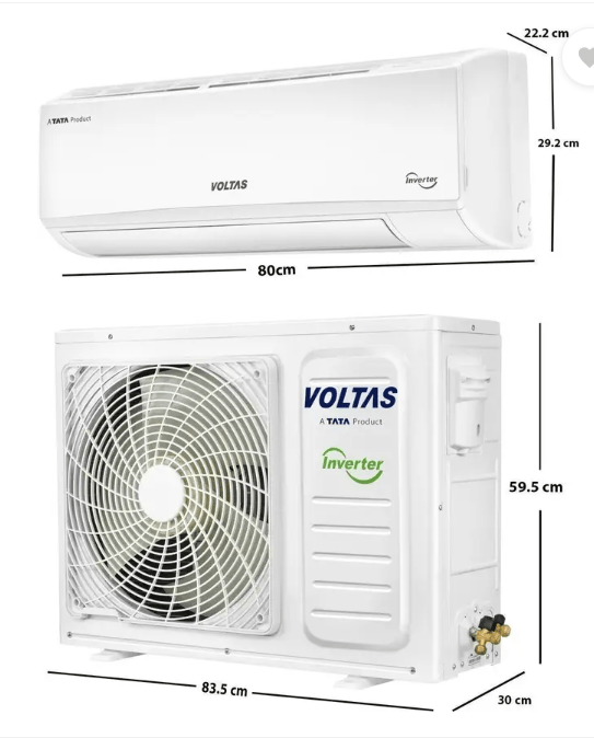 Voltas 2024 Model 1.5 Ton 3 Star Split Inverter AC - White (183V CAX(4503692), Copper Condenser) - Image 8